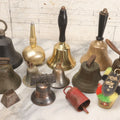 Lot 163 - Grouping Of 13 Vintage Bells Including Liberty Bell Replica And Saignélegier-Style Bells