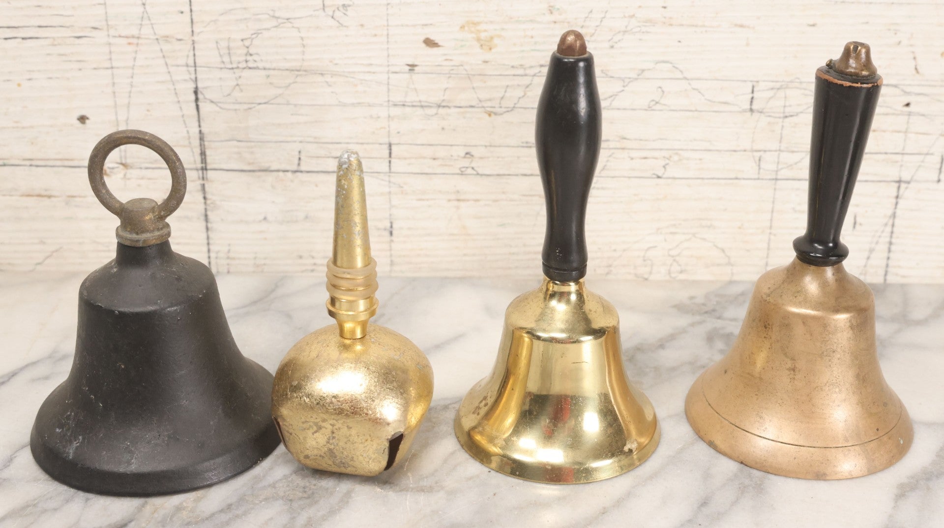 Lot 163 - Grouping Of 13 Vintage Bells Including Liberty Bell Replica And Saignélegier-Style Bells