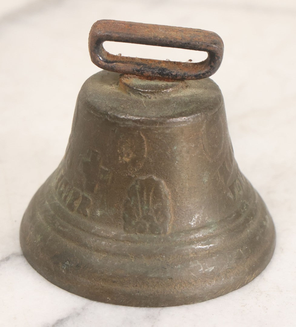 Lot 163 - Grouping Of 13 Vintage Bells Including Liberty Bell Replica And Saignélegier-Style Bells