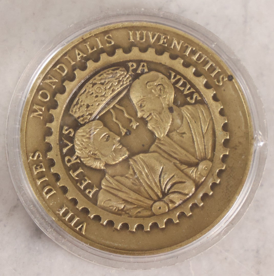 Lot 164 - Grouping Of 14 Vintage Metal Objects And Medallions Including Dance, Religious, And Commemorative Pieces