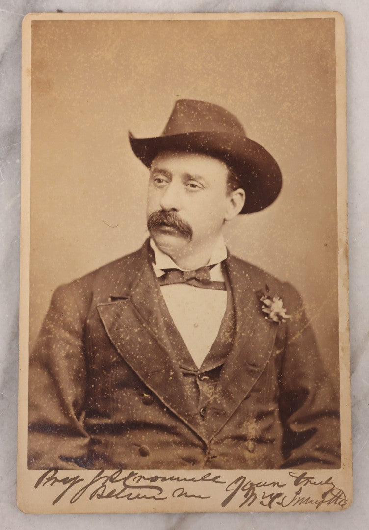 Lot 167 - Grouping Of 13 Antique Cabinet Card Photographs Of Stage Actresses And Actors, Many Signed, Including Katherine Florence, Blanche Walsh, Edwin Arden, Camille D'Arville, Circa 1895