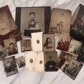 Lot 169 - Grouping Of 18 Antique Tintype Photographs Including Larger Size Plates, Featuring Men, Women, And Children
