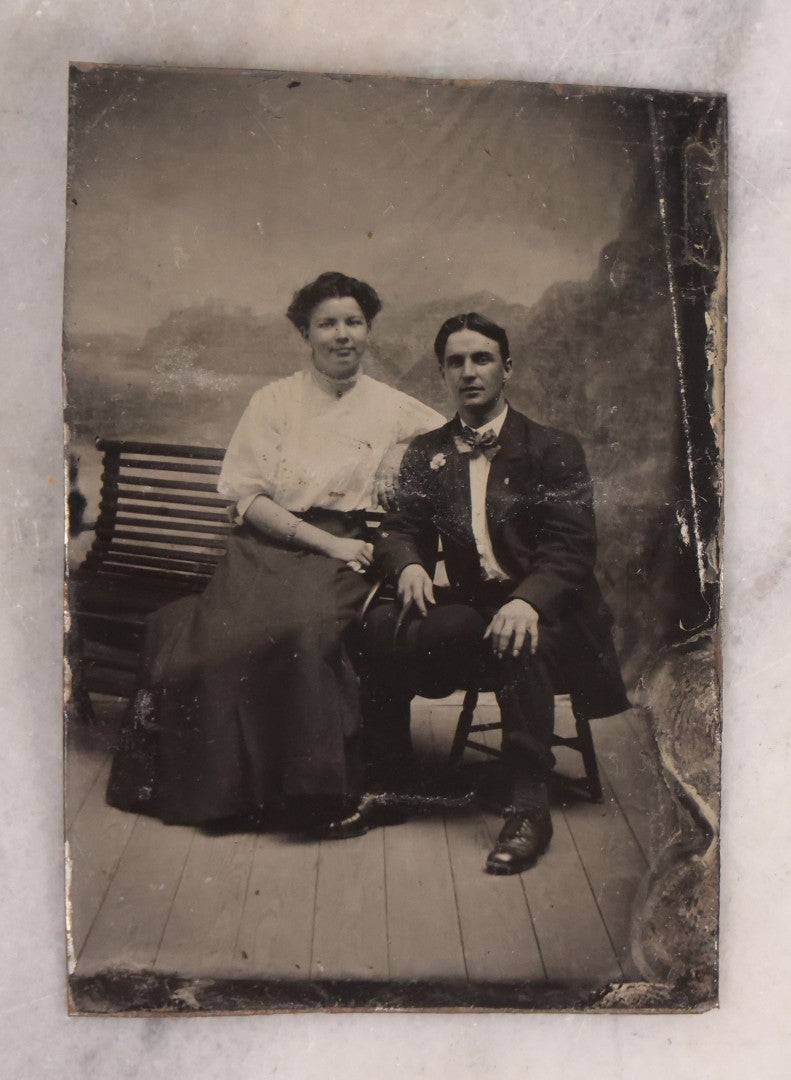 Lot 169 - Grouping Of 18 Antique Tintype Photographs Including Larger Size Plates, Featuring Men, Women, And Children