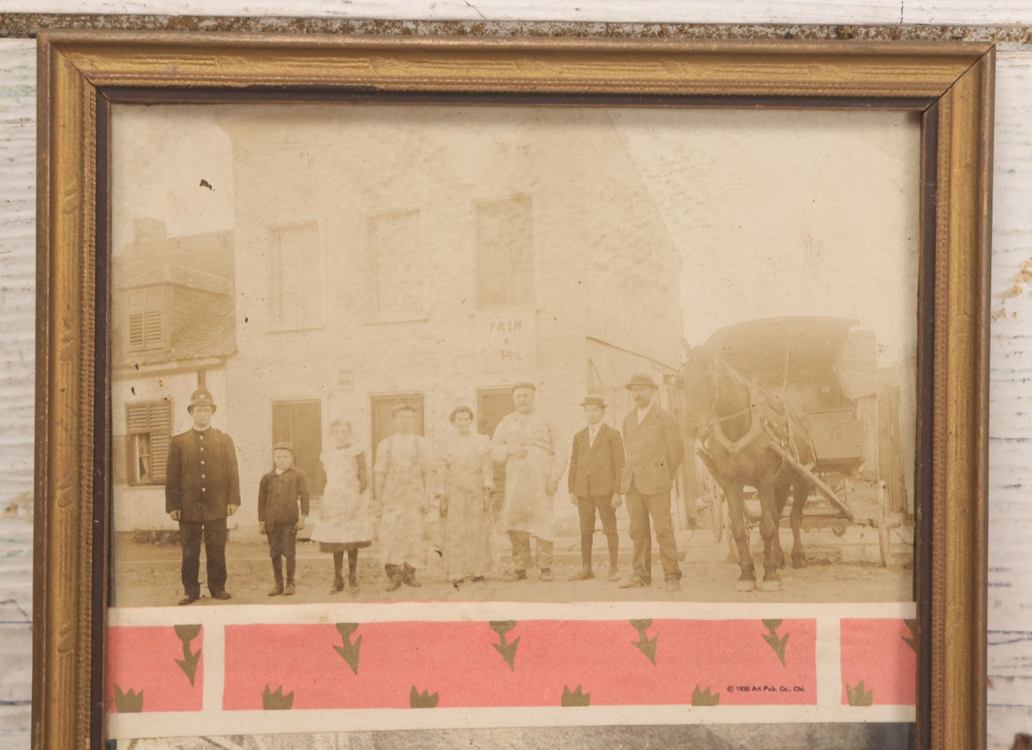 Lot 170 - Grouping Of 10 Antique Photographs In Miscellaneous Frames Including Damaged Thermoplastic Frame, Illustrated Frame With Brownies Characters, Folding Glass Mounted Photo Frame With Pastor And Church, Velvet Frame With C.D.V. Of Child, Tintypes