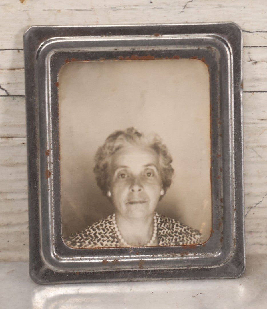 Lot 170 - Grouping Of 10 Antique Photographs In Miscellaneous Frames Including Damaged Thermoplastic Frame, Illustrated Frame With Brownies Characters, Folding Glass Mounted Photo Frame With Pastor And Church, Velvet Frame With C.D.V. Of Child, Tintypes