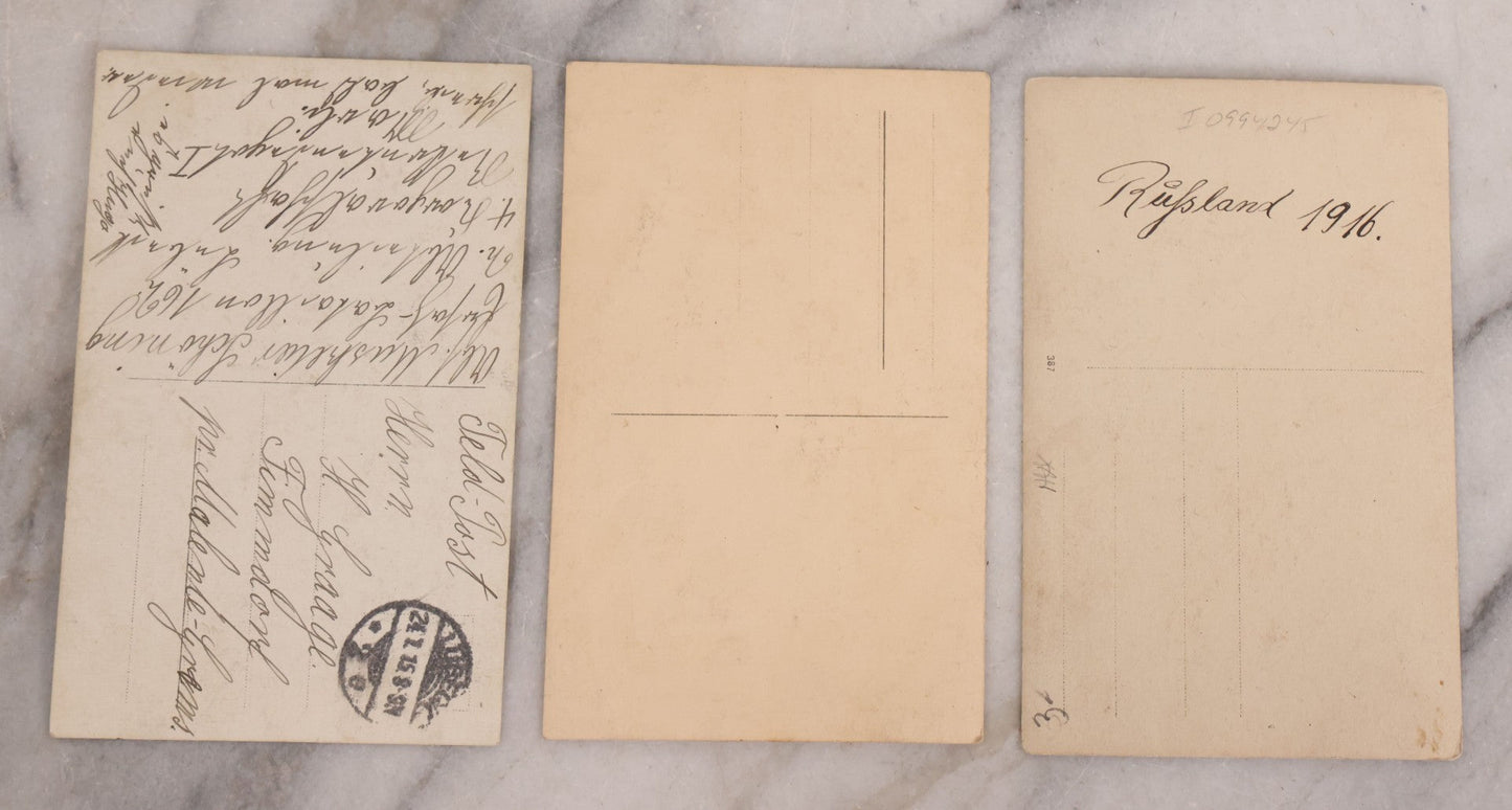 Lot 171 - Grouping Of 16 Antique Photographs Of Men In Uniforms Including Cabinet Cards And R.P.P.C., Many Of German Soldiers Leading Up To And During World War I