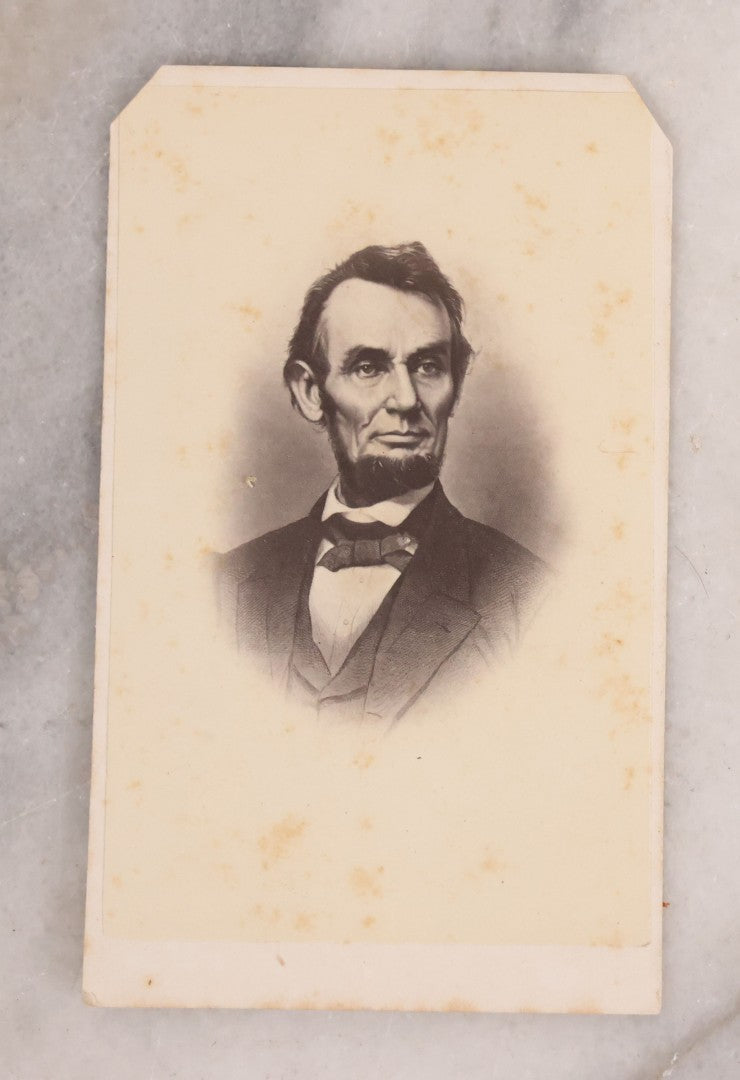 Lot 172 - Trio Of Antique Civil War Era Illustrated Carte De Visite C.D.V. Filler Cards Including President Abraham Lincoln, Union Army Generals William Tecumseh Sherman And Philip H. Sheridan, Lincoln And Sherman Published By Joseph Ward, Boston