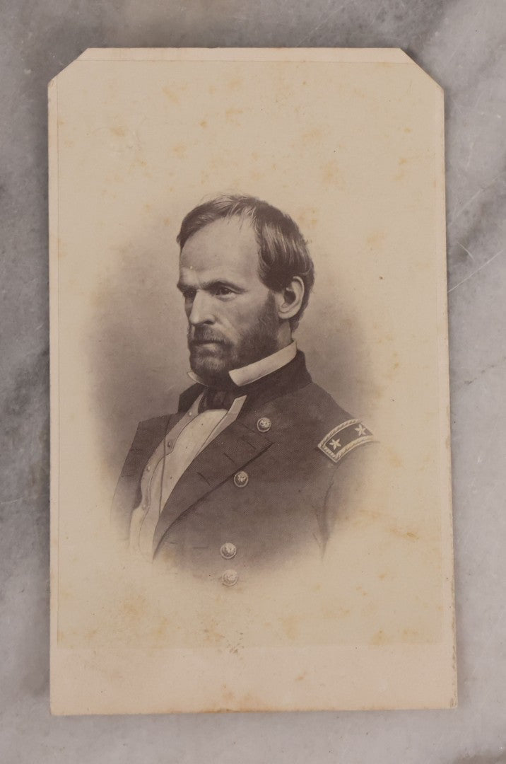 Lot 172 - Trio Of Antique Civil War Era Illustrated Carte De Visite C.D.V. Filler Cards Including President Abraham Lincoln, Union Army Generals William Tecumseh Sherman And Philip H. Sheridan, Lincoln And Sherman Published By Joseph Ward, Boston