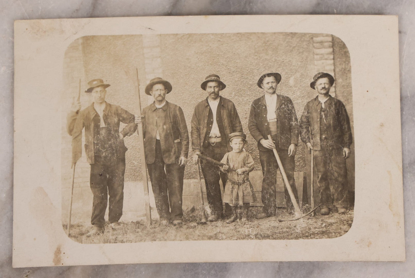 Lot 175 - Trio Of Antique Occupational Photographs Including Board-Mounted And One R.P.P.C., Groups Of Workers In Industrial And Workshop Settings