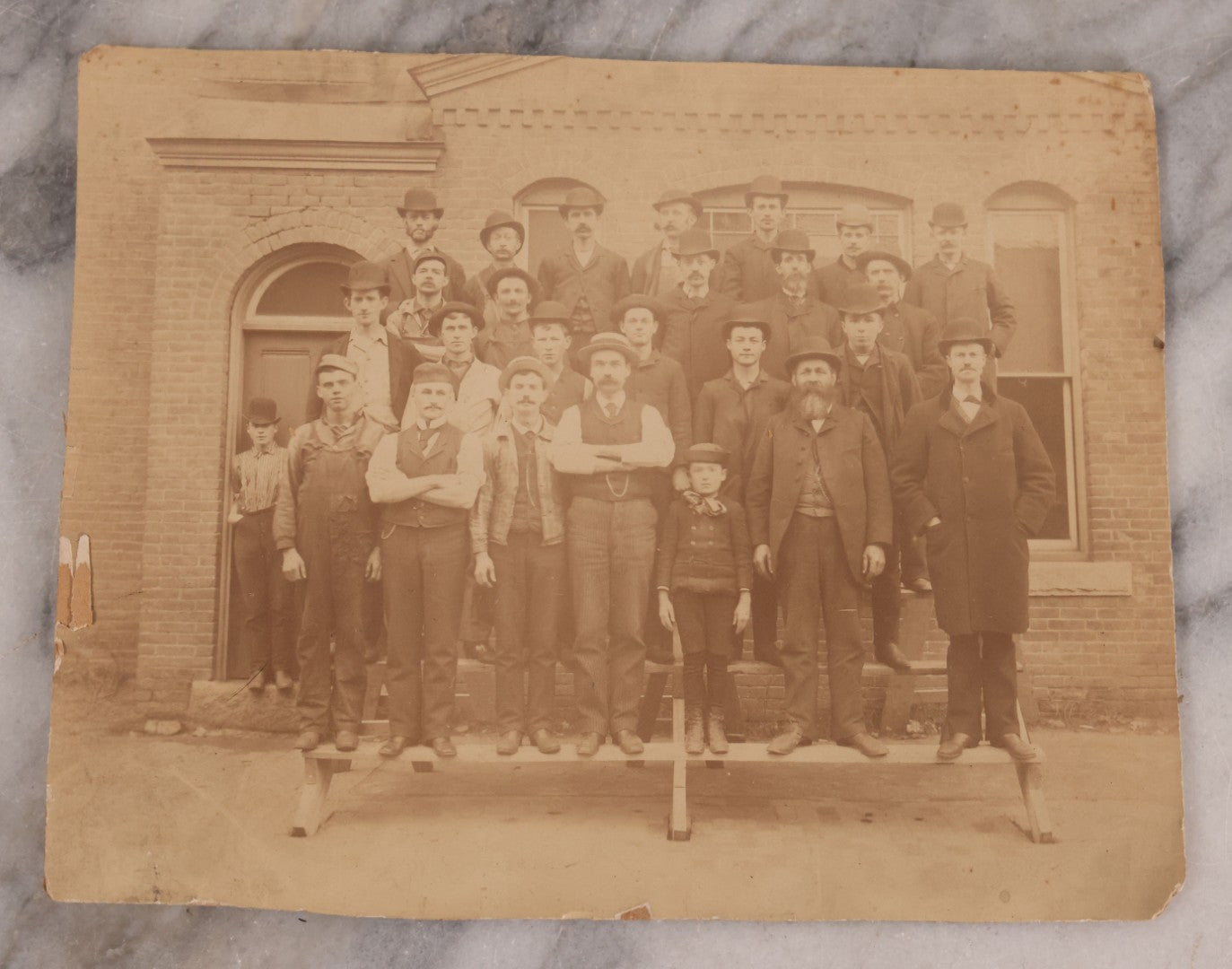 Lot 175 - Trio Of Antique Occupational Photographs Including Board-Mounted And One R.P.P.C., Groups Of Workers In Industrial And Workshop Settings