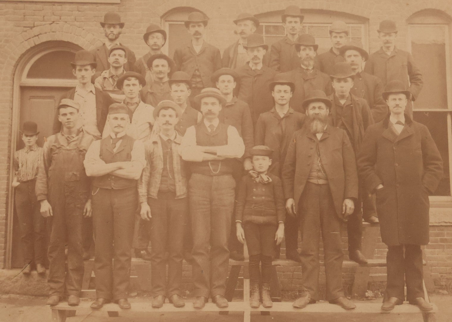 Lot 175 - Trio Of Antique Occupational Photographs Including Board-Mounted And One R.P.P.C., Groups Of Workers In Industrial And Workshop Settings