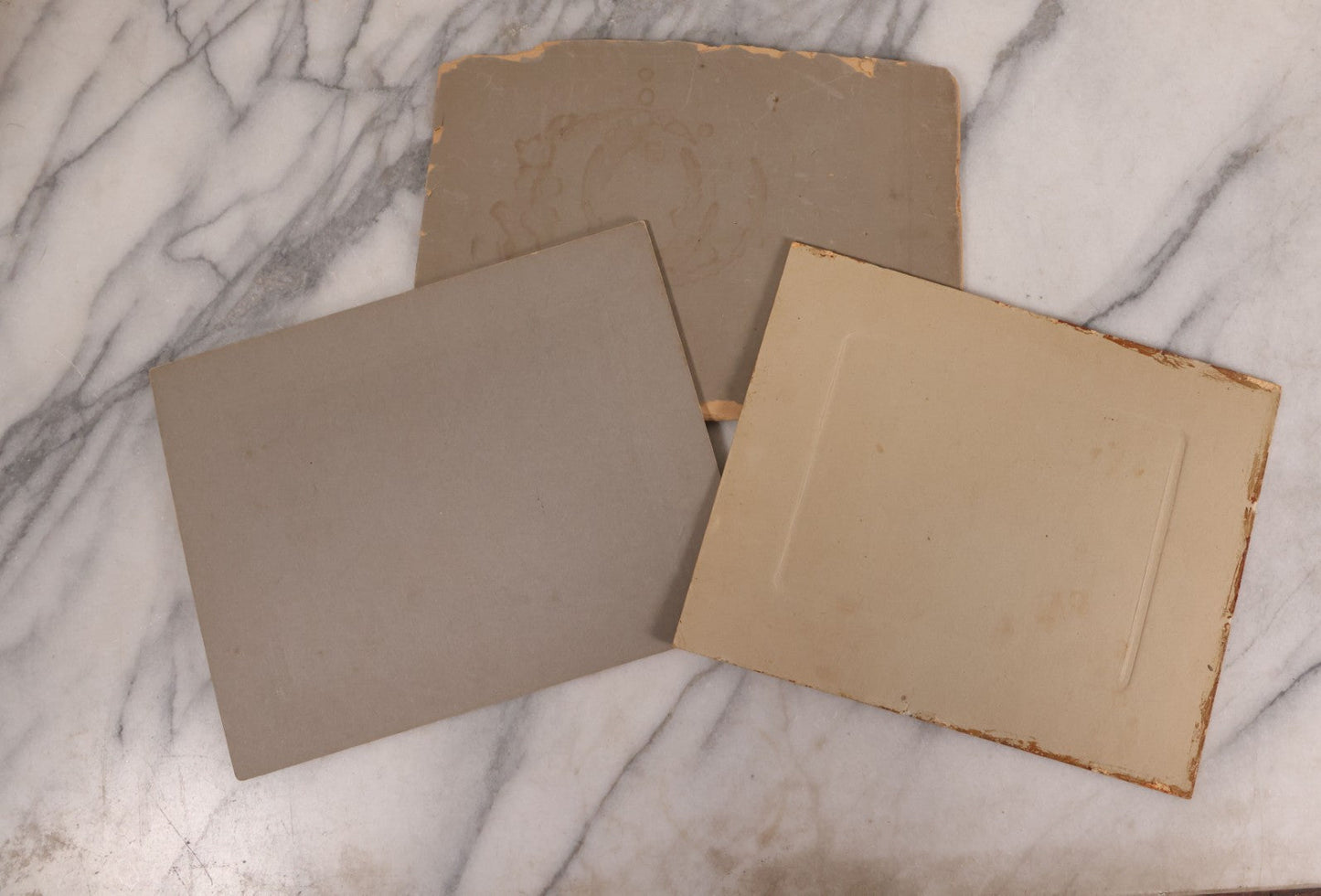 Lot 176 - Trio Of Antique Boarded Photographs Including Dairy Cattle, Horse Racing Scene, And Large Outdoor Group Portrait, Circa Early 1900s