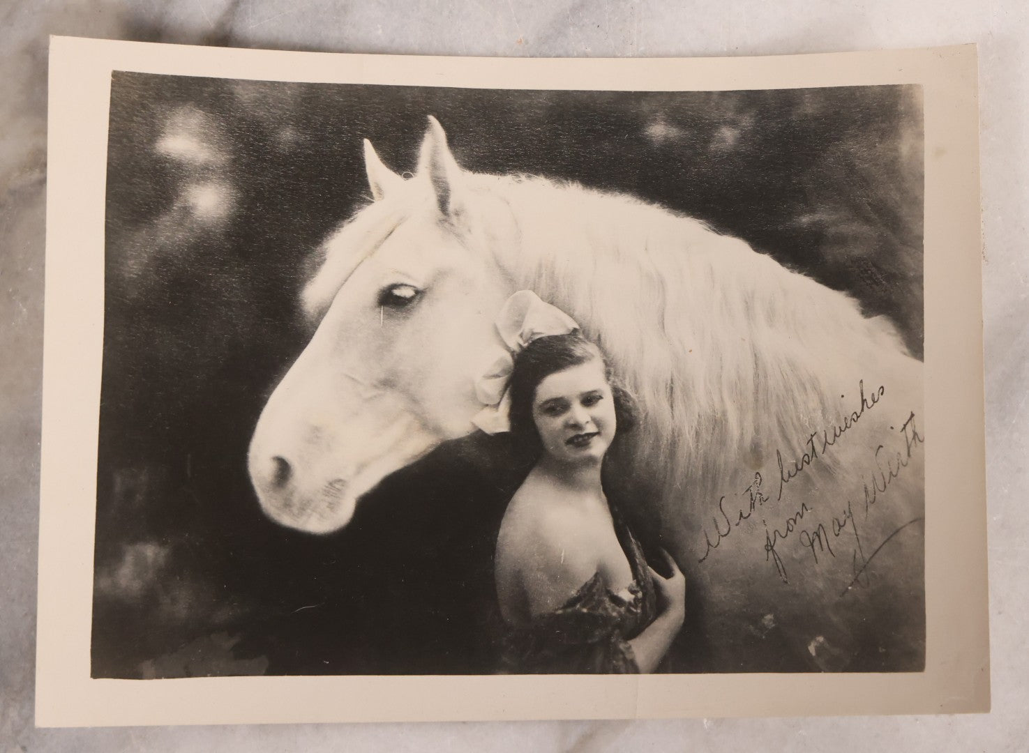 Lot 180 - Grouping Of Four Unmounted Antique Photographs Of Performers Including Biblical Play Scene, Two Dancers, And Performer With Horse