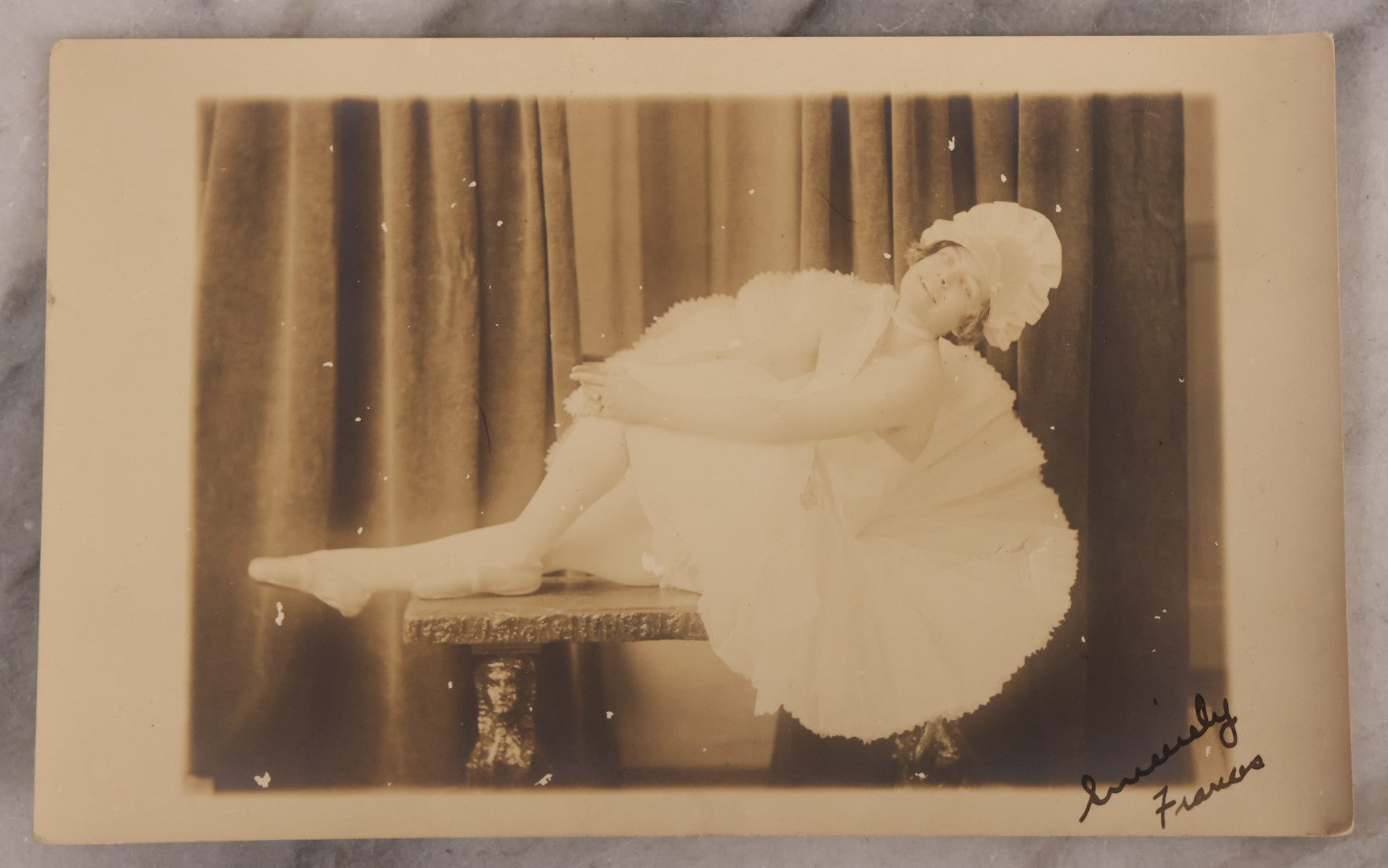 Lot 180 - Grouping Of Four Unmounted Antique Photographs Of Performers Including Biblical Play Scene, Two Dancers, And Performer With Horse