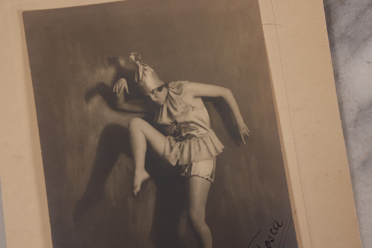 Lot 180 - Grouping Of Four Unmounted Antique Photographs Of Performers Including Biblical Play Scene, Two Dancers, And Performer With Horse