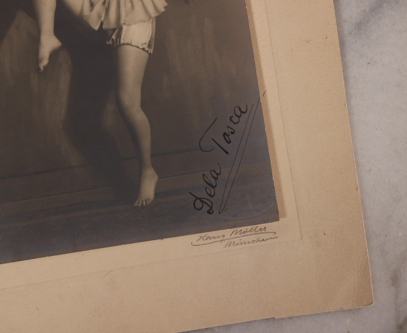 Lot 180 - Grouping Of Four Unmounted Antique Photographs Of Performers Including Biblical Play Scene, Two Dancers, And Performer With Horse