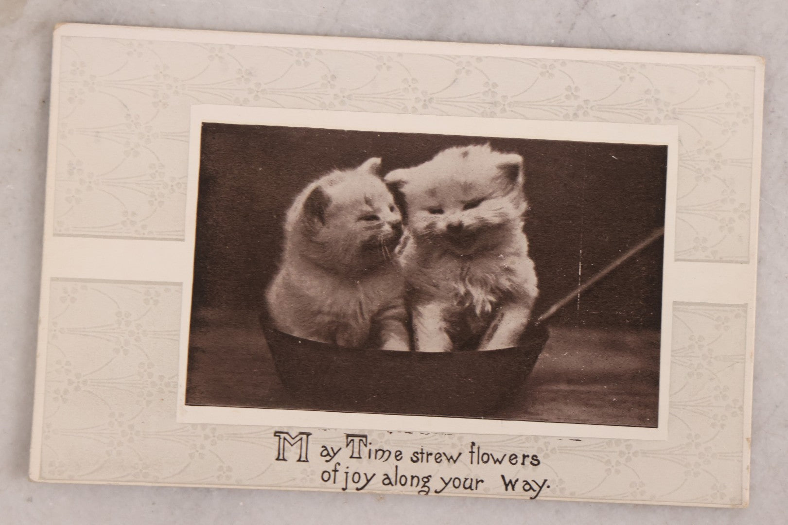 Lot 187 - Grouping Of 13 Pieces Miscellaneous Antique And Vintage Cat Ephemera Including Postcards, Mounted Photographs, And Snapshots