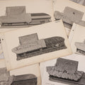 Lot 190 - Grouping Of Seven Vintage Linen Backed Casket Advertising Photograph Pamphlets Of Various Models