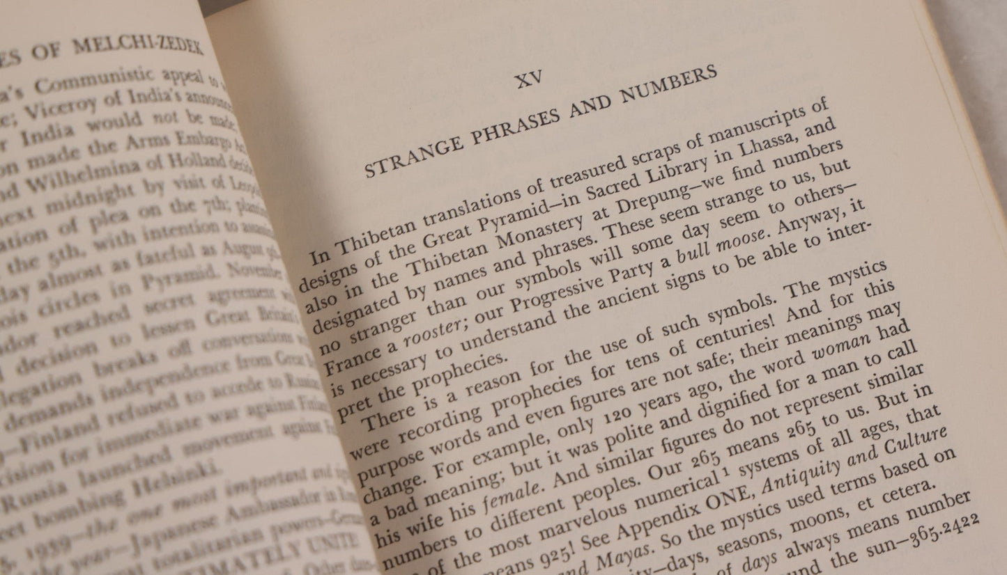 Lot 197 - Vintage "Prophecies Of Melchi-Zedek In The Great Pyramid And The Seven Temples" Book By Brown Landone, Copyright 1940, The Landone Foundation, Inc., Orlando, Winter Park, Florida