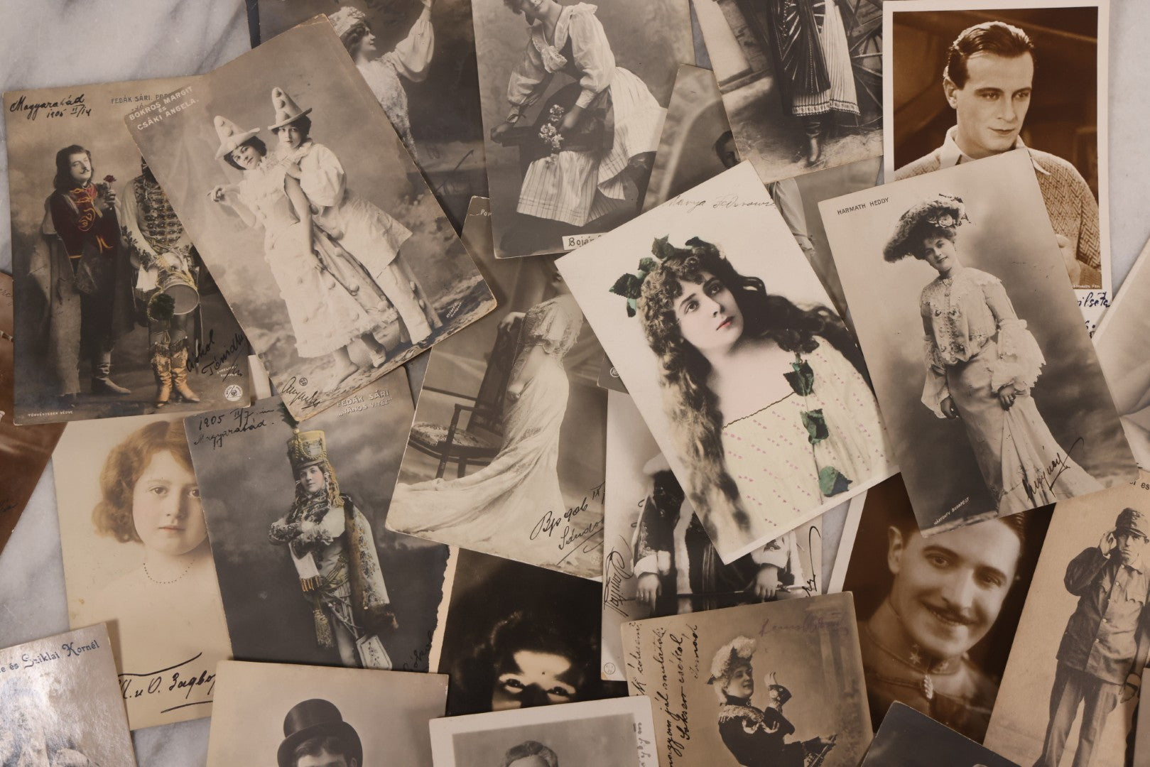 Lot 199 - Grouping Of 28 Antique European Photographic Postcards Including Beautiful Women, Actors, And Performers