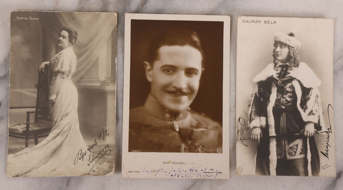 Lot 199 - Grouping Of 28 Antique European Photographic Postcards Including Beautiful Women, Actors, And Performers