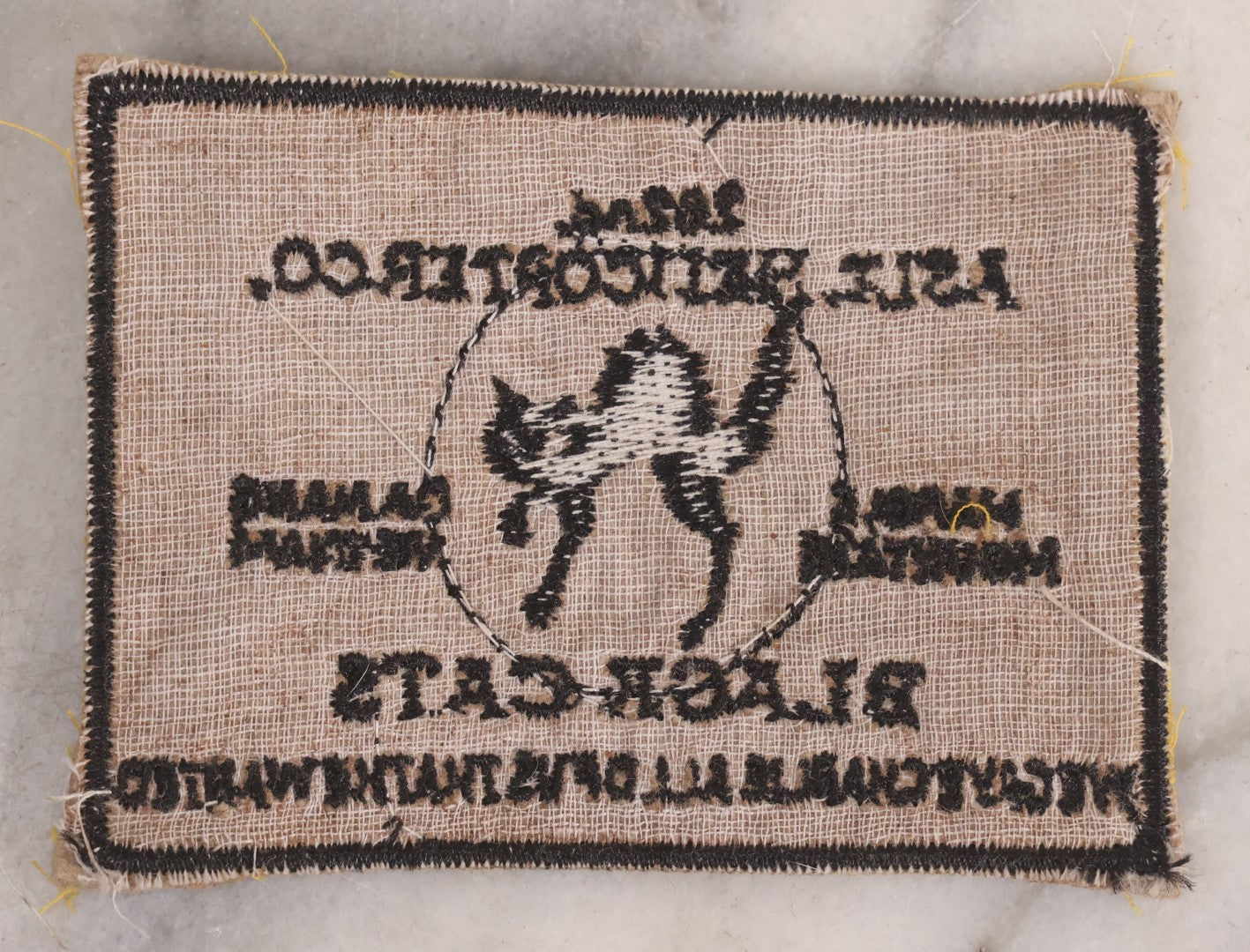 Lot 206 - Vintage Vietnam Era Embroidered 282nd Assault Helicopter Co. Black Cats Patch With Black Cat Graphic, Mapole Mountain, Da Nang Vietnam, "We Gave Charlie All Of Us That He Wanted"