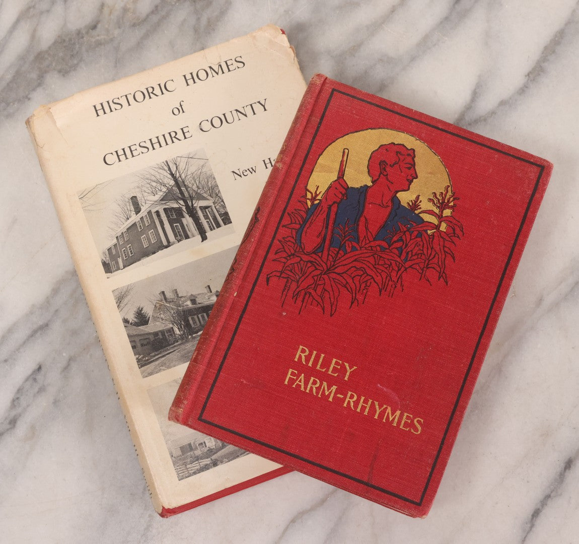 Lot 217 - Pair Of Vintage And Antique Country Books Including "Historic Homes Of Cheshire County" And "Riley Farm-Rhymes"