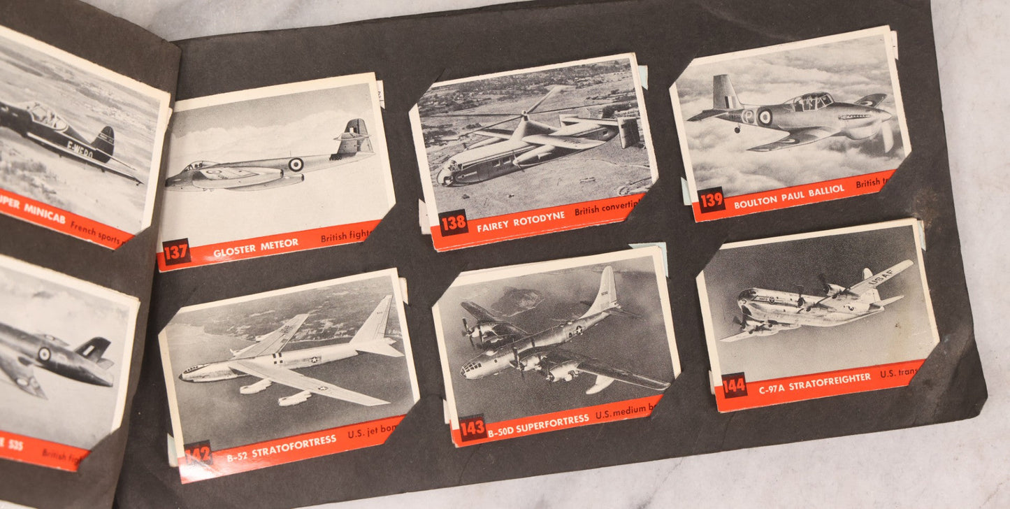 Lot 218 - Vintage Jets Photo Album For The Department Of The Air Force By Trading Card Guild, Circa 1950s With Mounted Trading Cards
