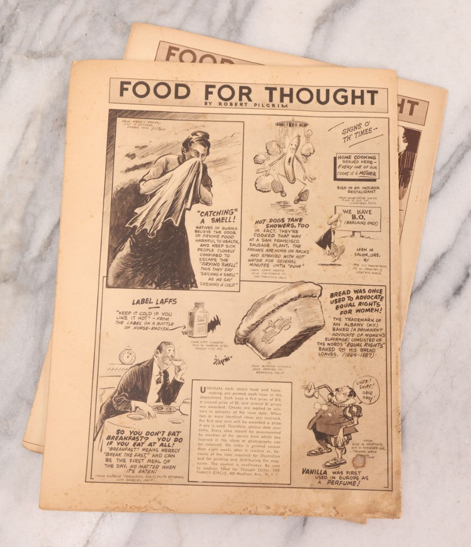 Lot 220 - Grouping Of Six Vintage Family Circle Magazines From 1930s Featuring Hollywood Stars And Period Advertisements, Popeye Cover, National Baby Week Cover