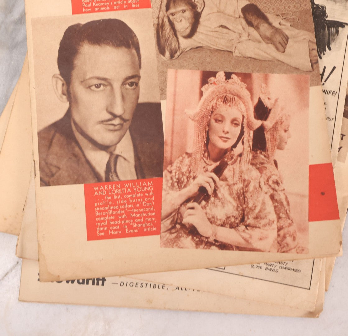 Lot 220 - Grouping Of Six Vintage Family Circle Magazines From 1930s Featuring Hollywood Stars And Period Advertisements, Popeye Cover, National Baby Week Cover