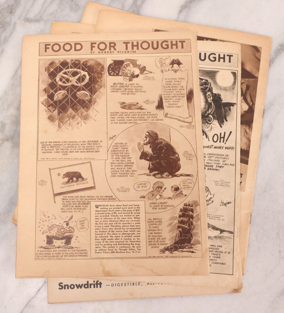 Lot 220 - Grouping Of Six Vintage Family Circle Magazines From 1930s Featuring Hollywood Stars And Period Advertisements, Popeye Cover, National Baby Week Cover