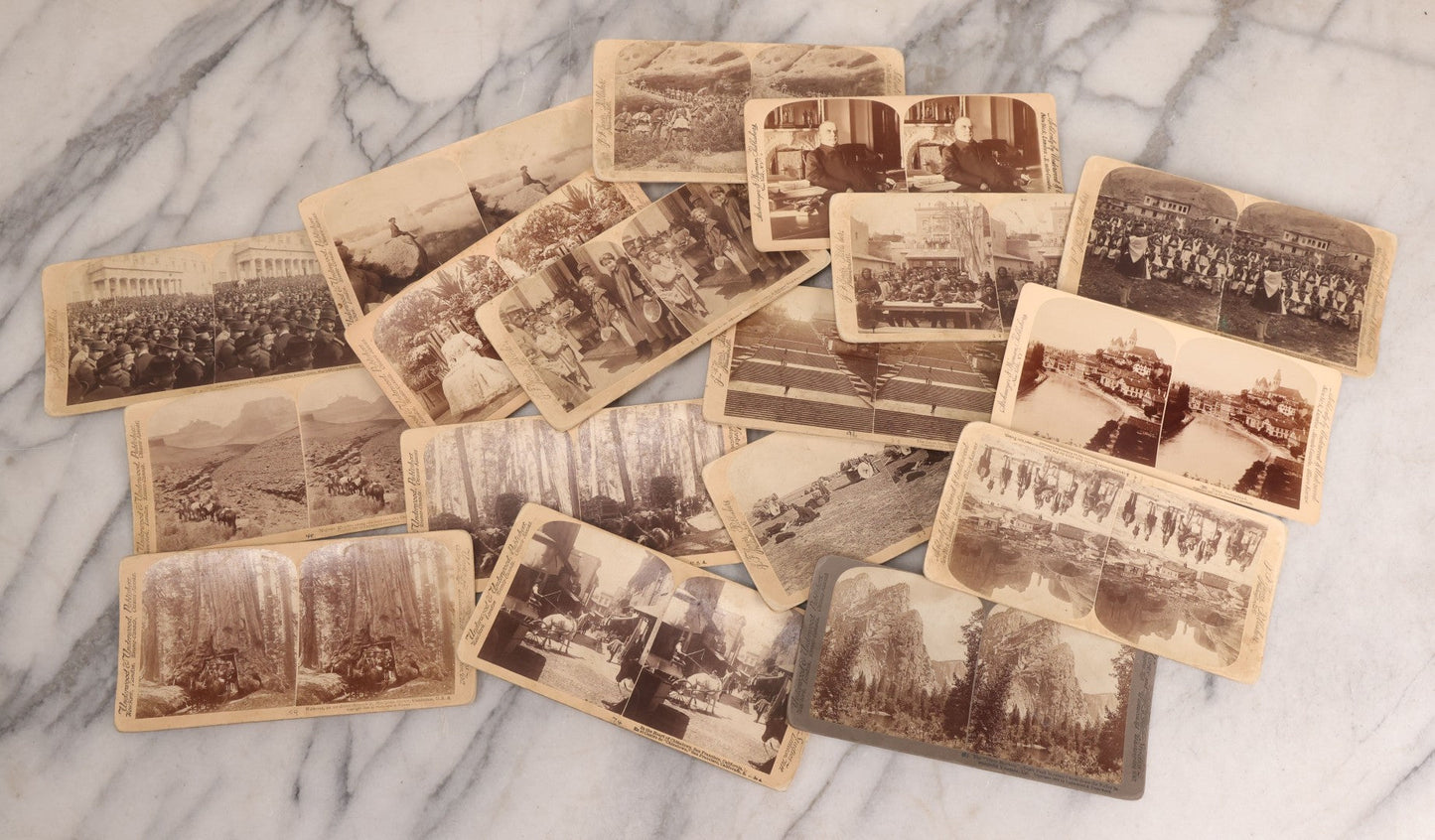 Lot 223 - Grouping Of 17 Antique Photographic Stereo Cards Including International Scenes From Turkey, Russia, Greece, And Domestic Travel Scenes From California And Yellowstone