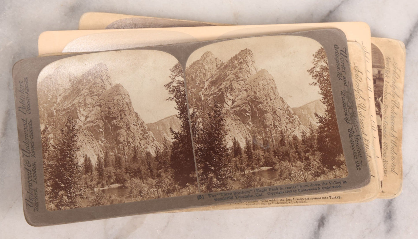 Lot 223 - Grouping Of 17 Antique Photographic Stereo Cards Including International Scenes From Turkey, Russia, Greece, And Domestic Travel Scenes From California And Yellowstone