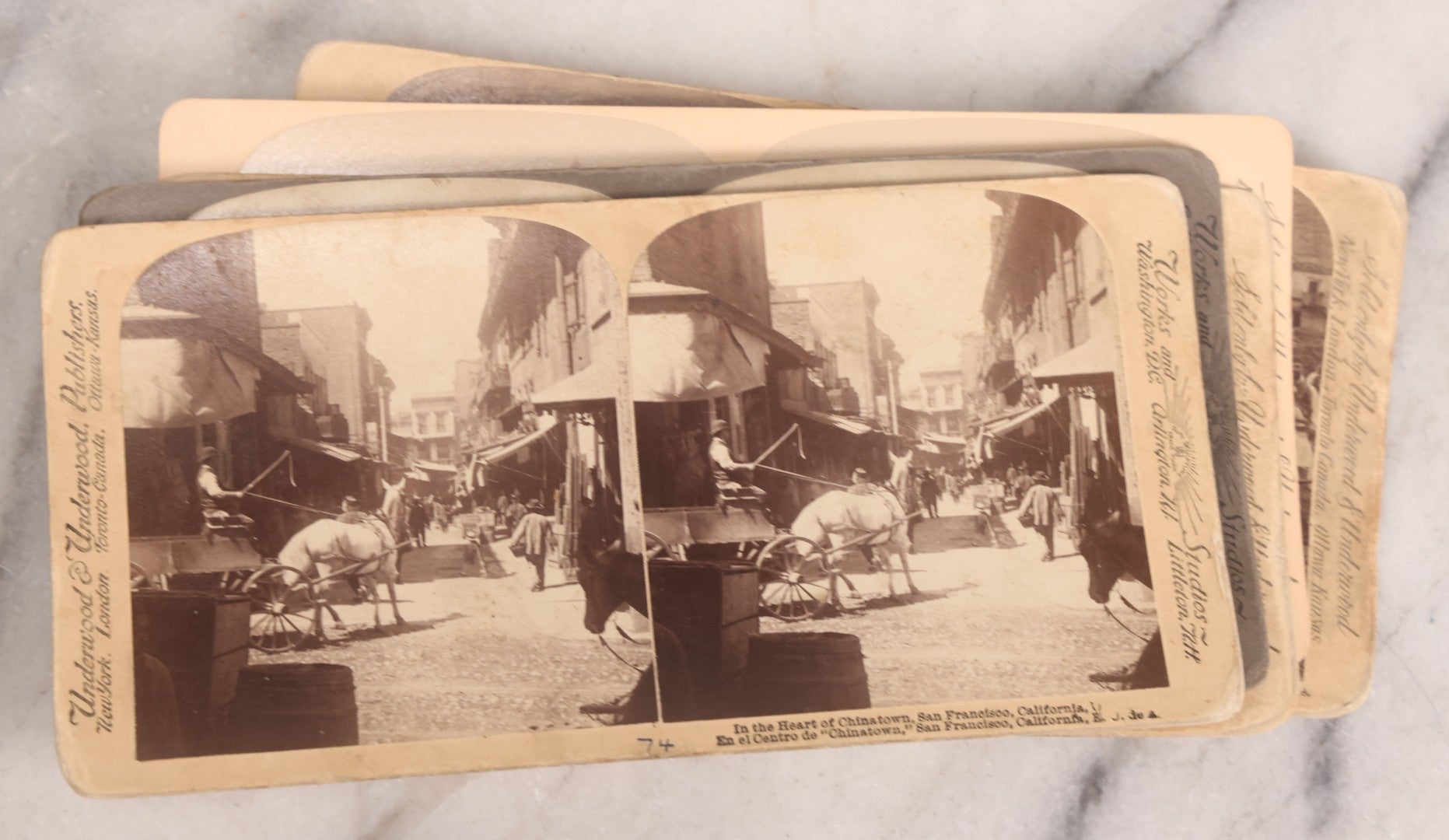 Lot 223 - Grouping Of 17 Antique Photographic Stereo Cards Including International Scenes From Turkey, Russia, Greece, And Domestic Travel Scenes From California And Yellowstone