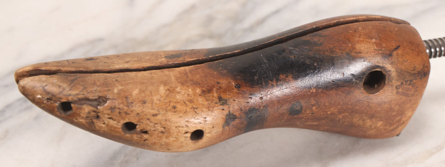 Lot 226 - Pair Of Vintage Wooden Shoe Stretchers With Adjustable Screw Mechanisms, 19-1/2" L And 13-1/4" L