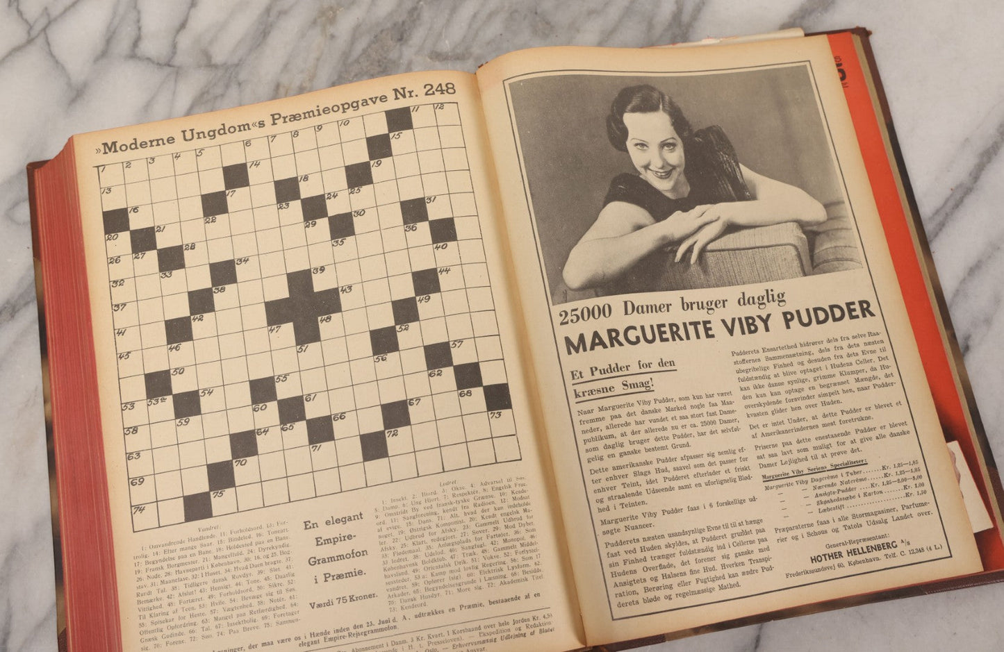 Lot 227 - Pair Of Vintage Danish Magazines "Moderne Ungdom" ("Modern Youth") Hardcover Compendium Volumes For 1936 And 1937