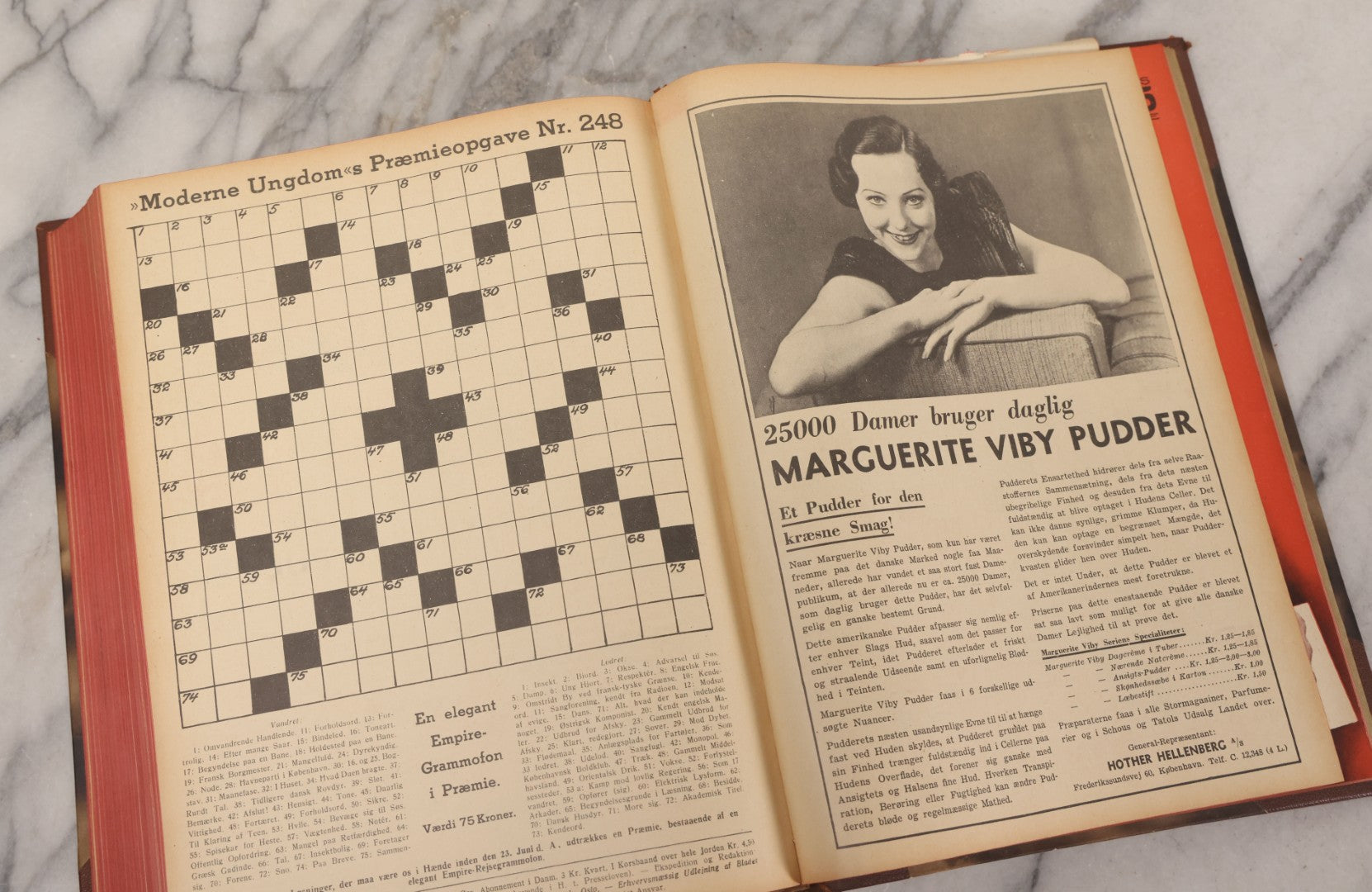 Lot 227 - Pair Of Vintage Danish Magazines "Moderne Ungdom" ("Modern Youth") Hardcover Compendium Volumes For 1936 And 1937