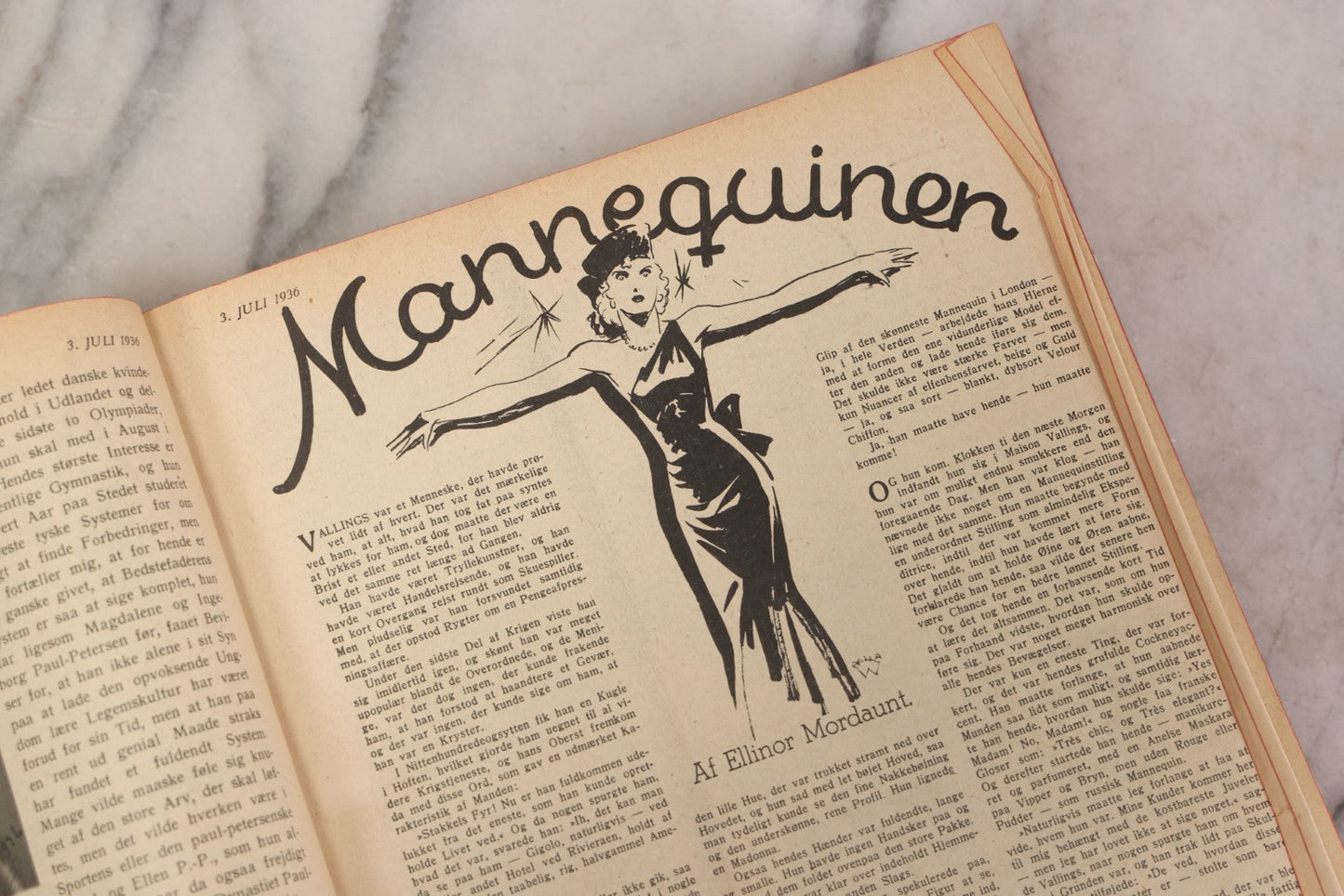 Lot 227 - Pair Of Vintage Danish Magazines "Moderne Ungdom" ("Modern Youth") Hardcover Compendium Volumes For 1936 And 1937