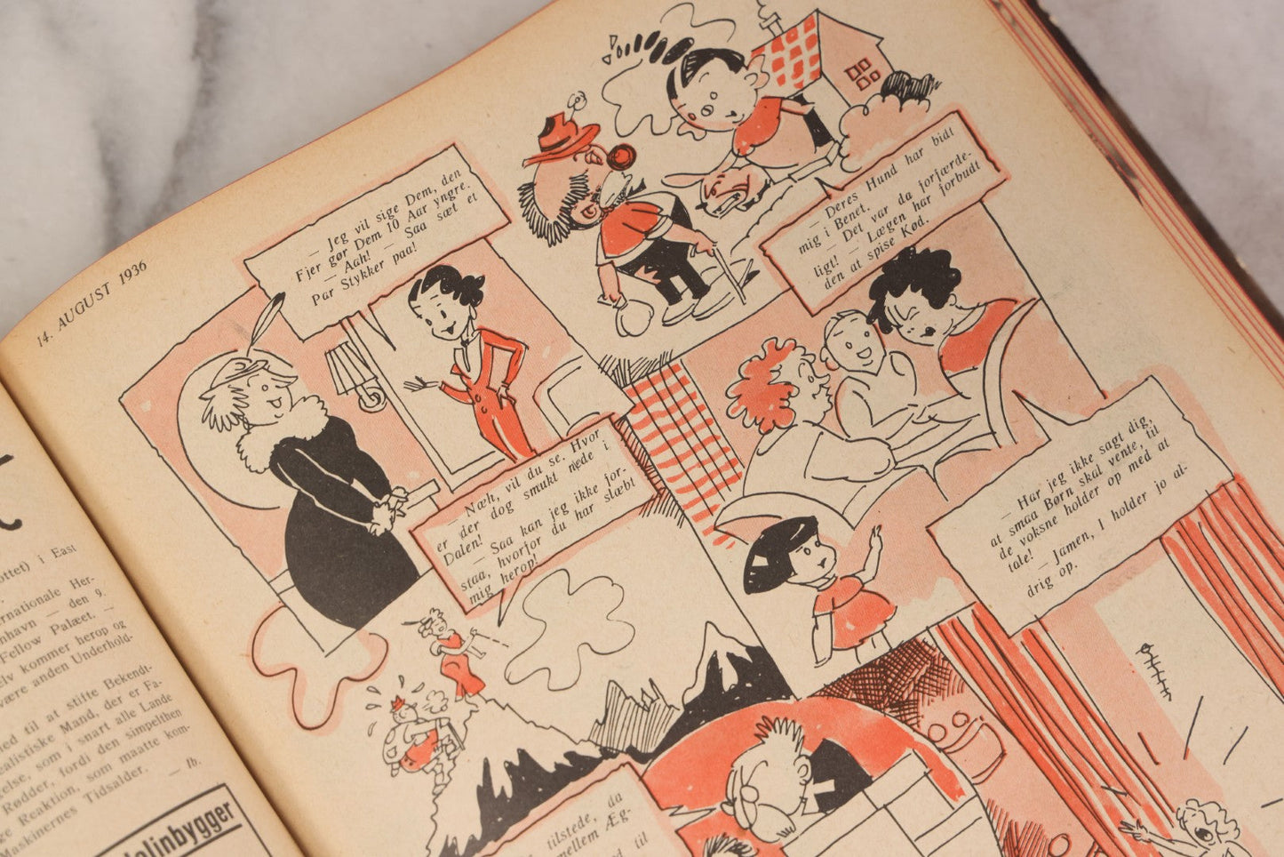 Lot 227 - Pair Of Vintage Danish Magazines "Moderne Ungdom" ("Modern Youth") Hardcover Compendium Volumes For 1936 And 1937