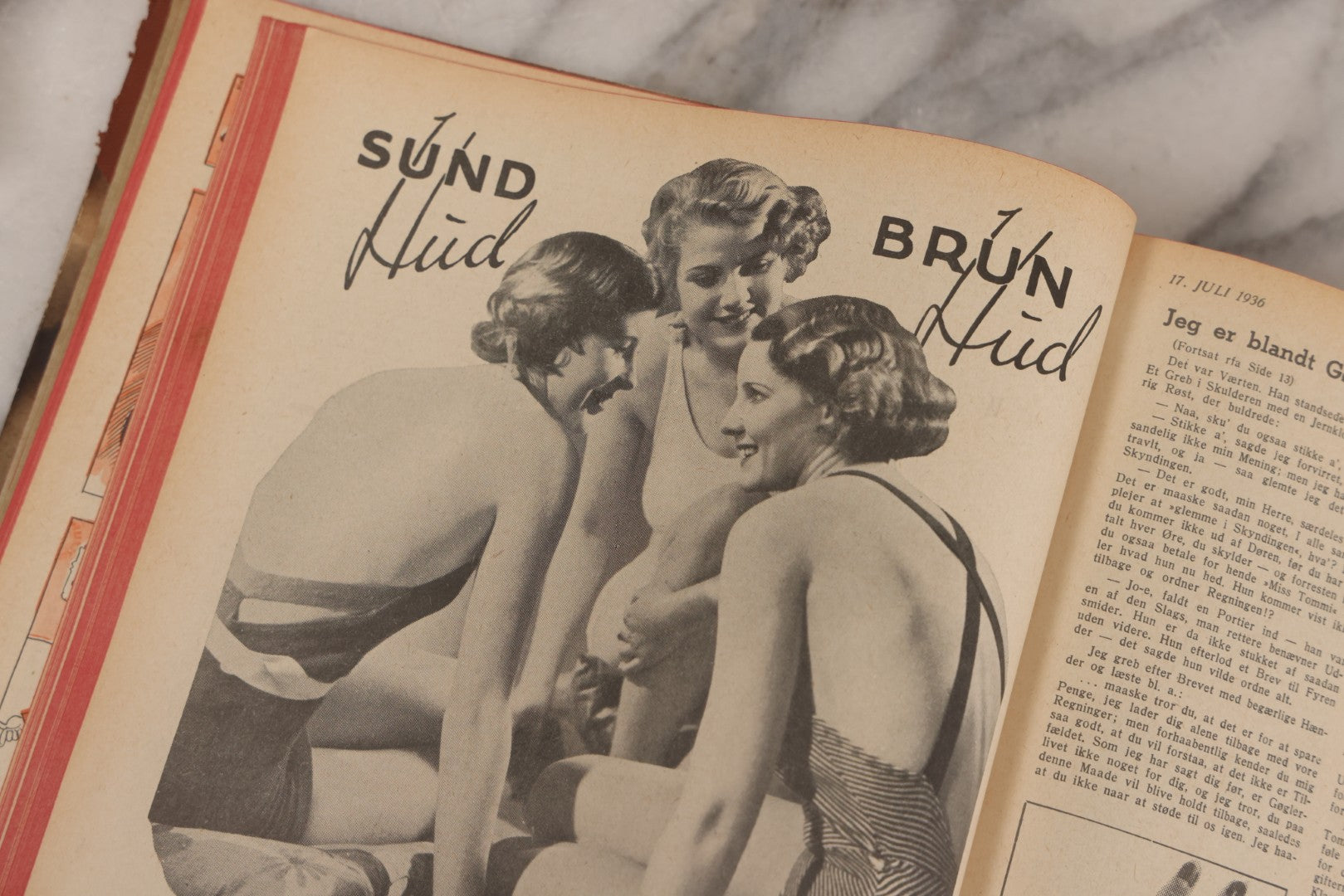 Lot 227 - Pair Of Vintage Danish Magazines "Moderne Ungdom" ("Modern Youth") Hardcover Compendium Volumes For 1936 And 1937