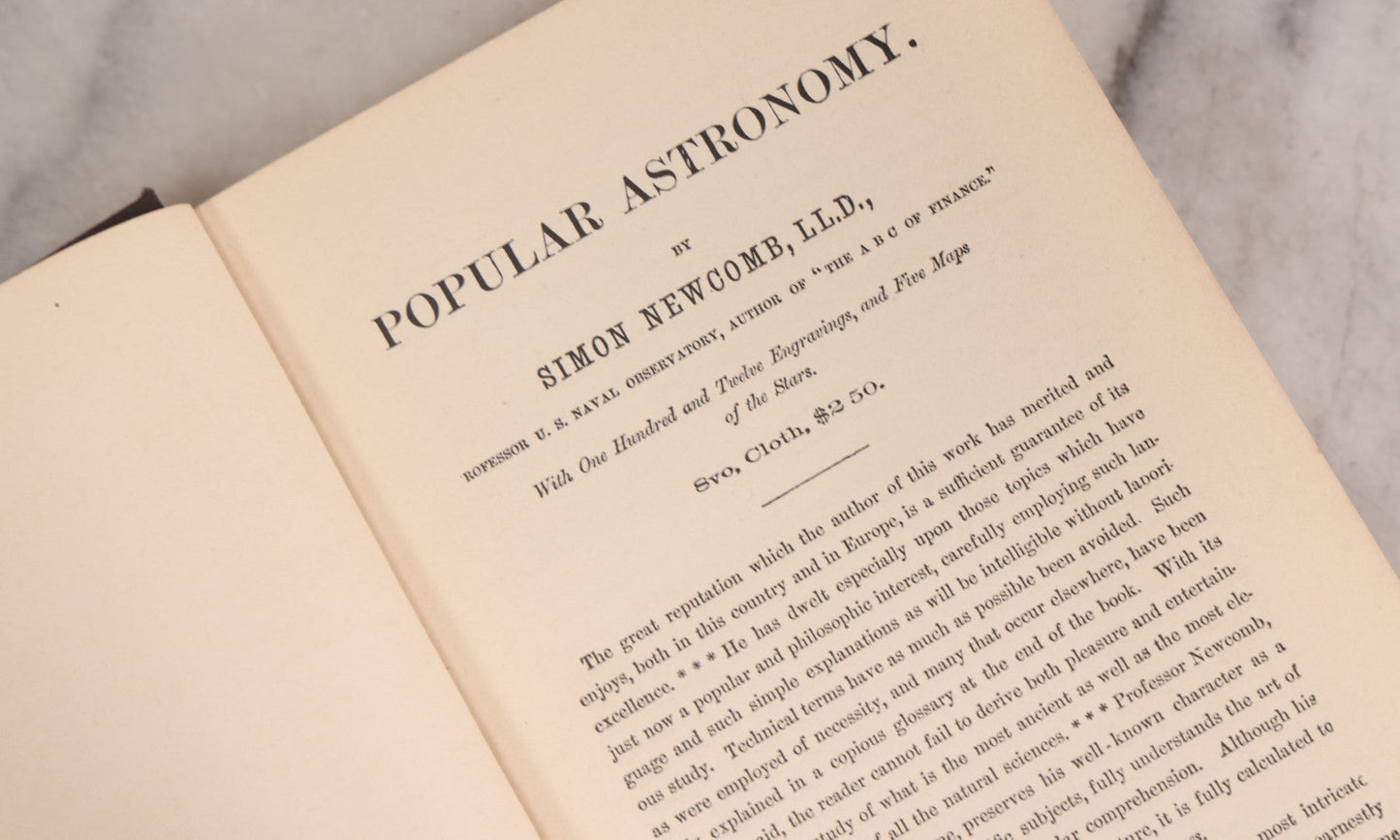 Lot 230 - "Recreations In Astronomy" Antique Illustrated Astronomy Book By Henry White Warren, Published By Chautauqua Press, New York, 1886