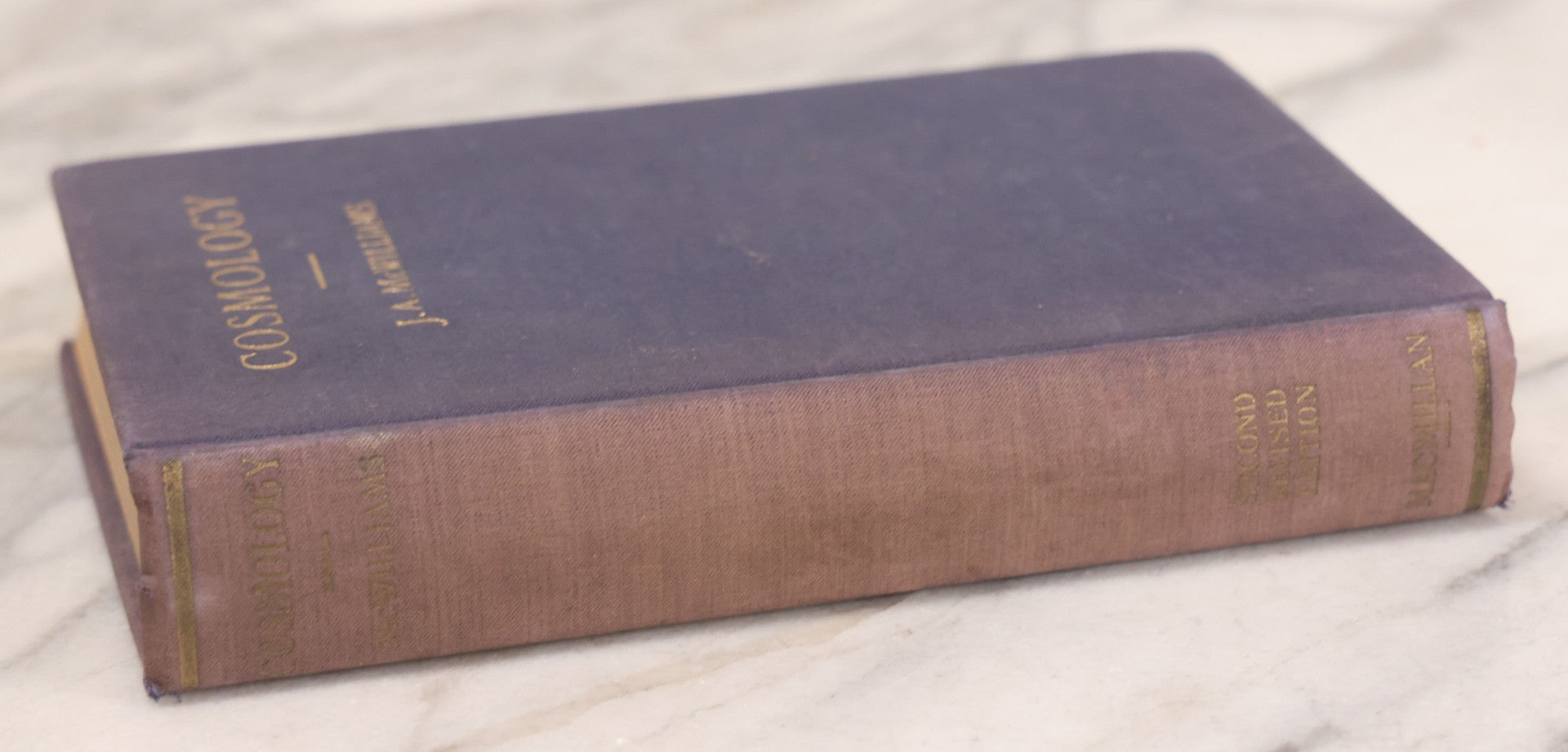 Lot 231 - "Cosmology: A Text For Colleges" Vintage Cosmology Textbook By J. A. McWilliams, Published By The Macmillan Company, New York, 1938