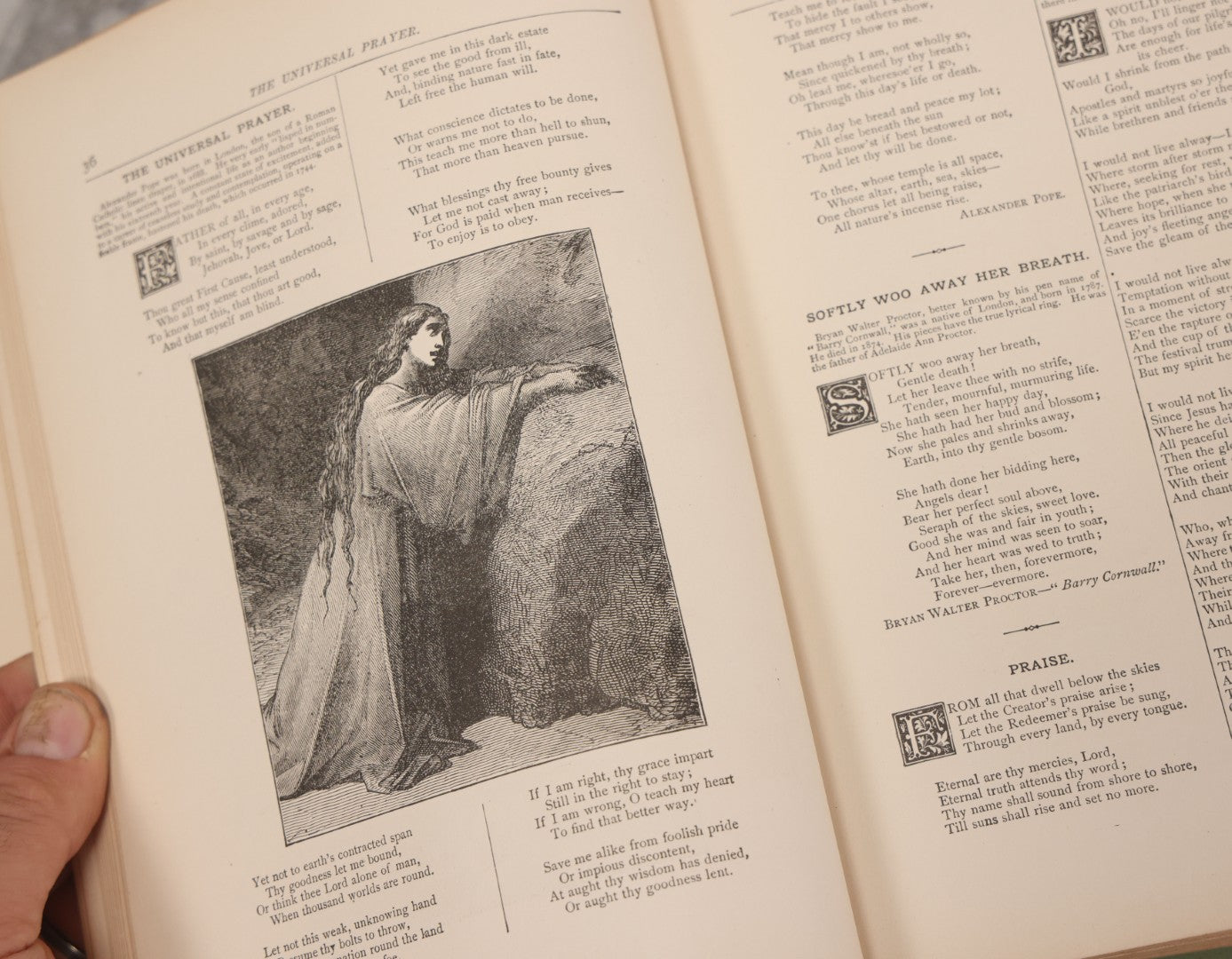 Lot 234 - "Immortal Treasures" Antique Illustrated Literature, Art, And Song Anthology Book With Engraved Plates, Published By J. H. Moore & Co., Chicago, Illinois, & Philadelphia, Pennsylvania, 1885, Note Covers Detached