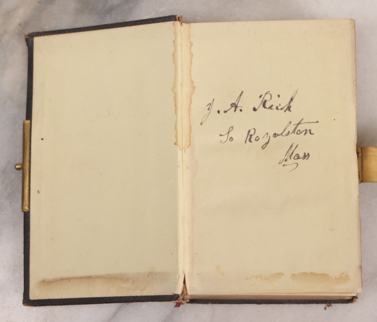 Lot 236 - "The Holy Bible" Antique Oxford University Press King James Bible, Published By Henry Frowde, Oxford University Press, Oxford, England, With Star Emblem On Cover And Brass Clasp Closure