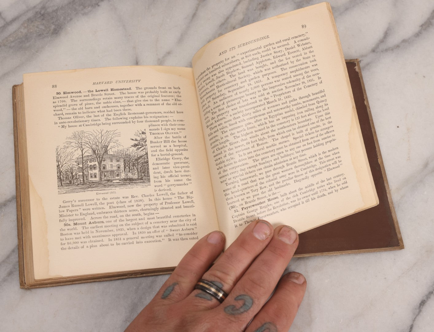 Lot 238 - "Harvard And Its Surroundings" Antique Illustrated Harvard College, Cambridge, Massachusetts Book By Moses King, Copiously Illustrated With Albertypes And Engravings, 1882