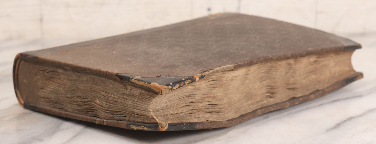 Lot 239 - "Wesleyan Portraits" Antique Bound Volume Of Pasted-In Engraved Reverend Portraits, Including Rev. Jeremiah Burnett, With Marbled Endpapers And Bookplate For Katie C. Mullikin, Volume II