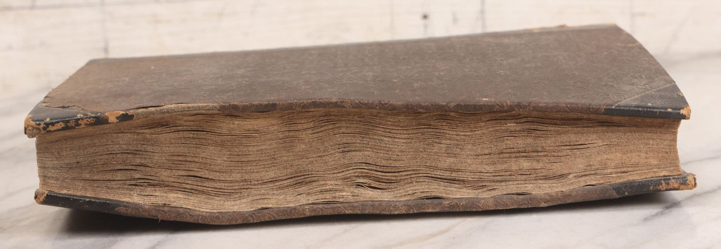 Lot 239 - "Wesleyan Portraits" Antique Bound Volume Of Pasted-In Engraved Reverend Portraits, Including Rev. Jeremiah Burnett, With Marbled Endpapers And Bookplate For Katie C. Mullikin, Volume II