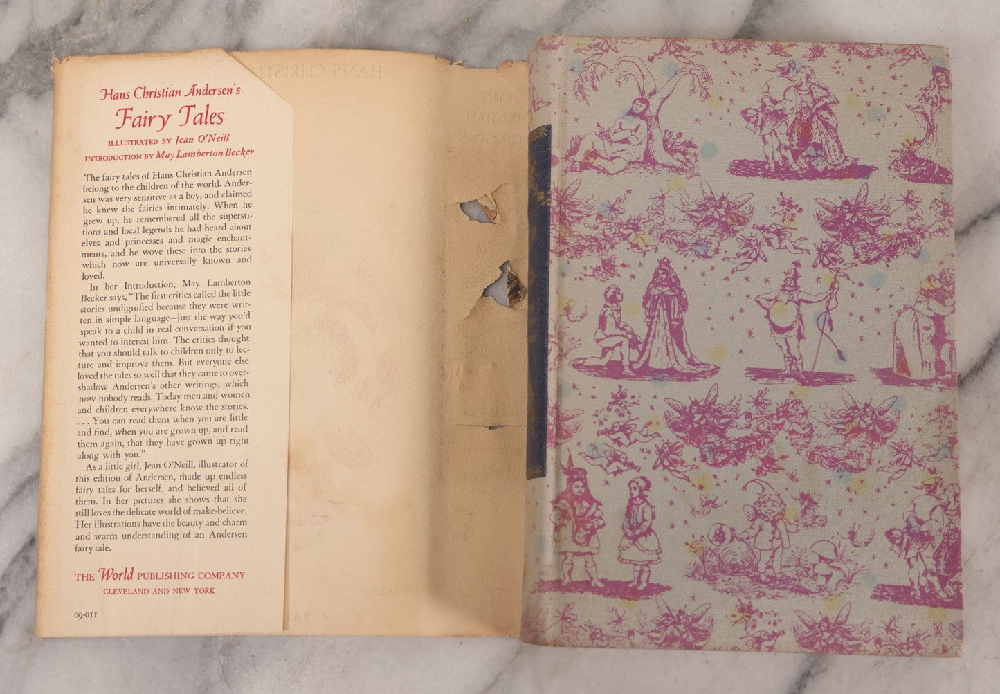 Lot 243 - "Hans Christian Andersen's Fairy Tales" Vintage Children's Book By Hans Christian Andersen, Illustrated By Jean O'Neill, Introduction By May Lamberton Becker, Published By The World Publishing Company, Cleveland And New York, 1946