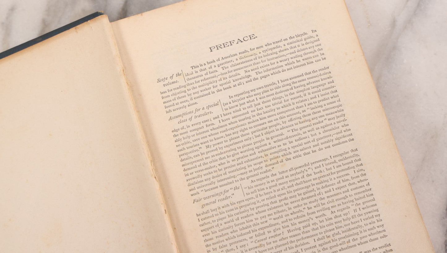 Lot 244 - "Ten Thousand Miles On A Bicycle" Antique Cycling Book By Karl Kron, Pseudonym Of Lyman Hotchkiss Bagg, Published By Karl Kron, New York, 1887, Note Missing Pages