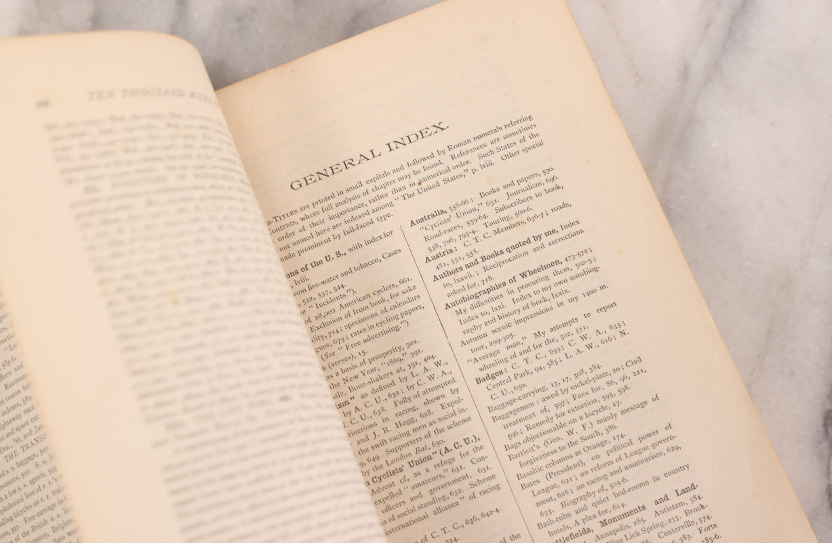 Lot 244 - "Ten Thousand Miles On A Bicycle" Antique Cycling Book By Karl Kron, Pseudonym Of Lyman Hotchkiss Bagg, Published By Karl Kron, New York, 1887, Note Missing Pages